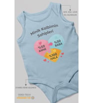 Aileye Özel Sıfır Kollu Bebek Body %100 Pamuk