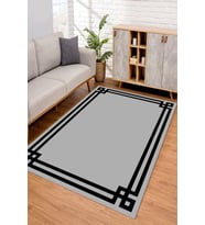 Dijital Kaymaz Taban Yıkanabilir Renkli Salon Halısı Mutfak Halısı Yolluk ND-SD-16 (Gri)