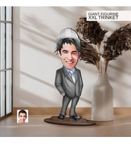 BK Gift Kişiye Özel Mühendis Karikatürlü Büyük Boy Ahşap Biblo-1 Arkadaşa Hediye , Sevgiliye Hediye, Kişiye Özel Biblolar
