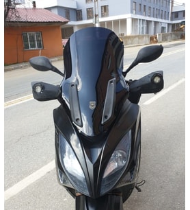MOTOCAM Kymco Xciting 400 İ Ön Cam 2008-2017 Model 72cm Siyah Renkli 4mm UZUN