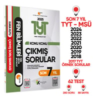 2025 YKS-TYT FEN Bilimleri Karakutu ÖSYM Çıkmış Soru Bankası Çözümlü Konu Konu Son 7 Yıl
