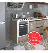Kenzlife ankastre modülü kabini neon crd fırın ocak dolabı sabit tabla (Karışık)
