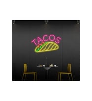 TACOS Yazılı ve Şekilli Neon Tabela