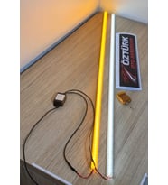 Öztürk Oto Aksesuar Cam Kenarı Yanıp Sönen LED Lamba 2’li – Uzaktan Kumandalı, 12 Modlu, SARI  Işık (12V) (Turuncu-Beyaz)
