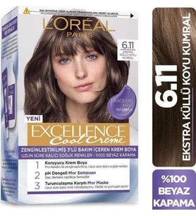 Loreal Excellence Cool Creme Saç Boyası 6.11 Ekstra Küllü Koyu Kumral