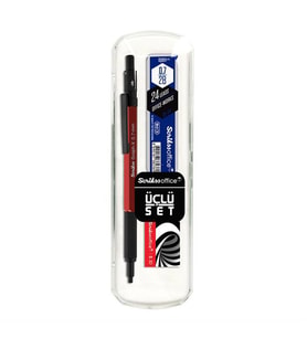 Scrikss Graph-X Metal Versatil Kalem Seti 0.7 mm Kırmızı
