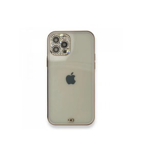 Durukar® iPhone 12 Pro Kılıf Liva Taşlı Silikon - Mor