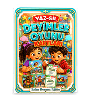 Yaz-Sil Deyimler Oyunu Kartları