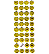 Sticker Kabartmalı Stiker Defter, Planlayıcı Etiket - (cb341) 16x7 cm- Emoji , Gülenyüz
