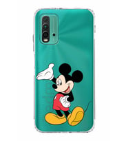 Xiaomi Redmi 9T  Kamera Korumalı Kapak Mickey Mouse Tasarımlı Şeffaf  Kılıf
