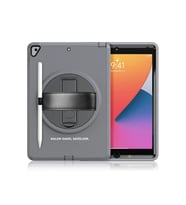 Newface Apple iPad 10.2 (7.nesil) Kılıf Hand Strap Tablet Kılıfı - Gri