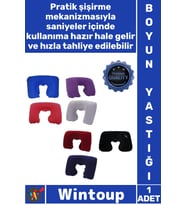 #Yastık Ergonomik Konfor Yumuşak Hafif Taşınabilir Destekleyici Şişirilebilir Seyahat Boyun Yastığı