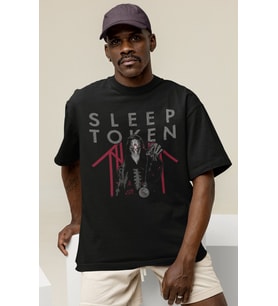 Tasarım Sleep Token Rock Metal Müzik Grubu Baskılı Unisex Oversize Tişört