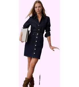 Kadın Ön Düğmeli Denim Mini Etek Pamuk Rigid Dokuma Günlük Kullanım Yaz Aylarının Vazgeçilmezi