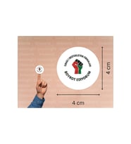 Boykot Ediyorum Etiketi Boycotting Yuvarlak Mat Sticker 4 Cm (45 Adet)