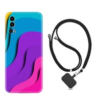 General Mobile Gm 23 Kılıf Silikon Boyun Askılı İpli Desenli Silikon Renk Cümbüşü 1631