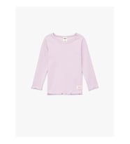 Koton Fırfırlı Lila Kız Bebek Sweatshirt 6SMG10008AK