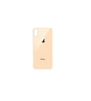 Uyumlu İphone Xs Max Arka Kapak Lazer Kesim ( Pil Kapağı )  Cam - - Gold