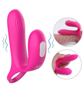 Asta Şarjlı Güçlü Titreşimli Su Geçirmez G Nokta ve Klitoris Uyarıcı Vibratör Penis Yüzüğü