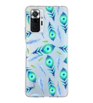 PrintiFy Xiaomi Redmi Note 10 Pro ile Uyumlu 1mm Slim Fit Nazar Boncuğu 3 Baskılı Şeffaf  Kılıf