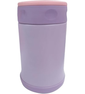 Çelik İçli Termos 500 Ml Çelik Kaşık İle Mor-Pembe