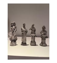 Yunan Mitolojik Heykel 4'lü Set Gri