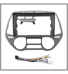 HYUNDAI İ20 2009-2014 UYUMLU 9"GÜMÜŞ ANDROID MULTİMEDYA ÇERÇEVESİ - SOKET