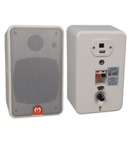 MagicVoice MV-21 10 CM 40 Watt Komütatörlü Hat Trafolu Beyaz Sütun Hoparlör (2'li Takım)