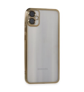 Samsung Galaxy A05 Kılıf Razer Lensli Silikon - Gold
