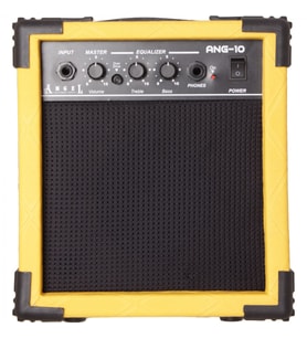 Angel ANG-10-YLW 10 Watt Elektro Gitar Amfisi - Sarı (Başlangıç - Çalışma Amfisi)  Modern Renk Tasarımı, Aux Girişi ile Müzik Üzerine Çalma İmkanı  Ölçüler: 235 x 155 x 235 mm