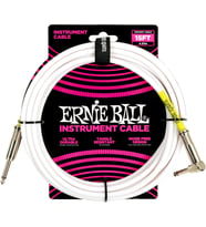 Ernie Ball 15'Lik Pvc Düz Açılı Iç Kablo Beyaz
