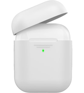 AirPods 1–2 Nesil Uyumlu Silikon Kılıf – İnce ve Hafif Tasarım, Darbe Emici Yumuşak Doku, Kablosuz Şarj ve LED Gösterge Uyumlu Koruyucu Kılıfk Beyaz