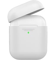 AirPods 1–2 Nesil Uyumlu Silikon Kılıf – İnce ve Hafif Tasarım, Darbe Emici Yumuşak Doku, Kablosuz Şarj ve LED Gösterge Uyumlu Koruyucu Kılıfk Beyaz