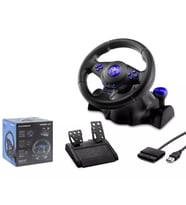 HADRON VW9803 OYUNCU DİREKSİYON SETİ 180° 3IN1 PS3/PS2/PC SİYAH