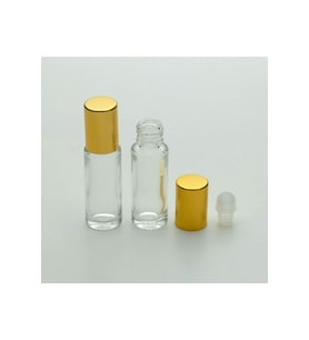 BOŞ PARFÜM ŞİŞESİ 4-5 ML (5 ADET) ROLL-ON SARI KAPAKLI BOŞ ŞİŞE