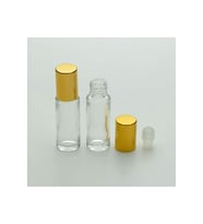 BOŞ PARFÜM ŞİŞESİ 4-5 ML (5 ADET) ROLL-ON SARI KAPAKLI BOŞ ŞİŞE