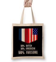50% Dominican 50% American %100 Awesome Immigrant Bez Çanta Uzun Saplı
