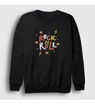 Presmono Unisex Siyah Colors Rock And Roll Sweatshirt 377428tt