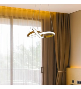 Bonna Modern Tekli Eskitme Sarkıt Led Beyaz Işık Power Ledli Salon Mutfak Oda Hol Ledli Avize