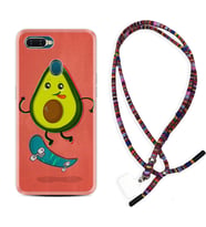 Oppo A5S A15 A16 A54 A55 A73 A74 Kılıf Boyun Asklı Rasta Silikon Avokado Skate 1741