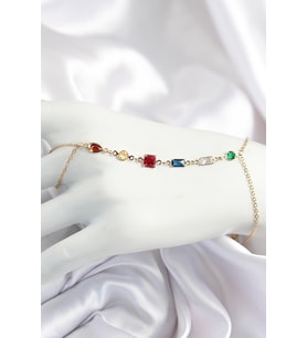 Pirinç Renkli Zirkon Taşlı Y Model Gold Renk Kadın Şahmeran 5886 - SSSSSS8344-5077