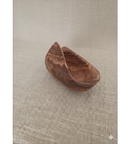 El yapımı zeytin kase sunum (Ekru - Kahverengi)