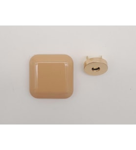 Angel Çanta Aksesuar 3.5 cm Kare Akrilikli Sütlü Kahve Renk Light Gold Mıknatıslı Kilit