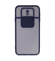 J7 / J730 Palm Buzlu Kamera Sürgülü - Lacivert