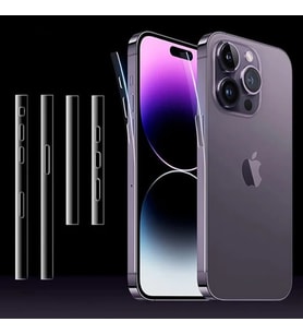 ALLY iPhone 15 Pro Hidrojel Hayalet Yan Alt Üst Kaplama Koruyucu Film-(5775) - SSSSSS9520-6975