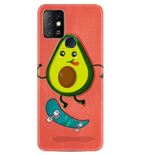 INFINIX Hot 8 9 10 11S Hot 10 Play 10T Kılıf Desemli Silikon Avokado Skate 1741