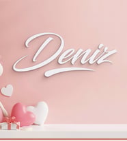 BK Gift Kişiye Özel İsimli Ahşap Duvar Yazısı-1 (Gri)