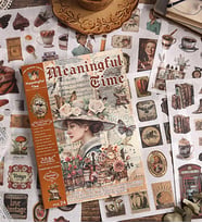 Retro Temalı Çıkartma ve Sticker Kitabı 24 Sayfa Estetik Journal Malzemesi 1 ADET