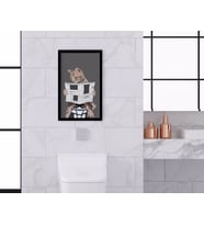 BK Home Banyo Tuvalet Dekoratif Ahşap Siyah Çerçeveli Tablo-12