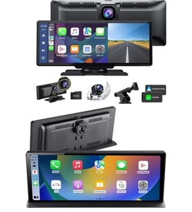 Mey İthalat® 4K 10.2 İnç Çift Kameralı Araç Multimedya Ekranı CarPlay Kablosuz Tüm Cihazlara Uyumlu